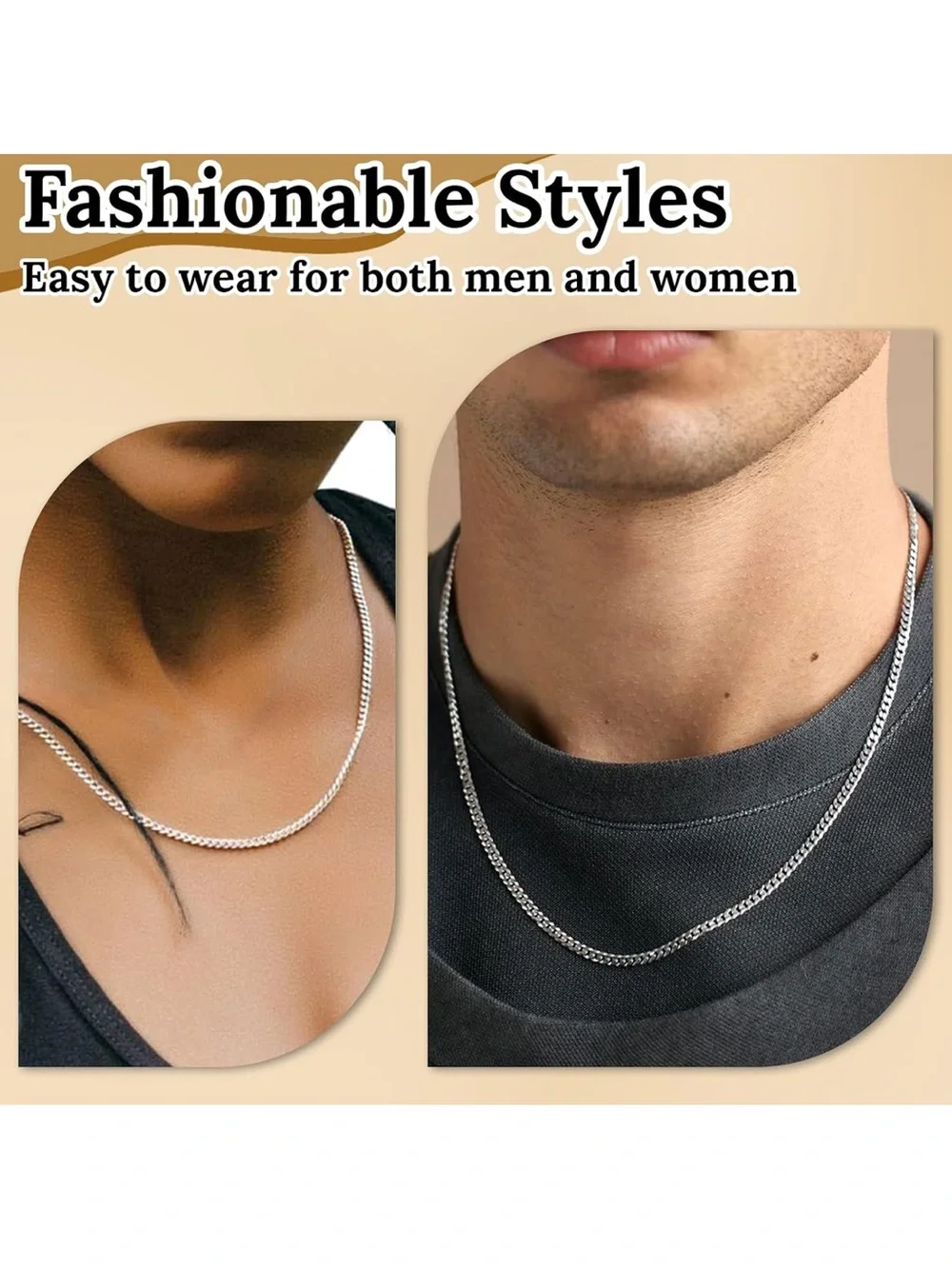 Sterling Silver Curb Chain Necklace C48